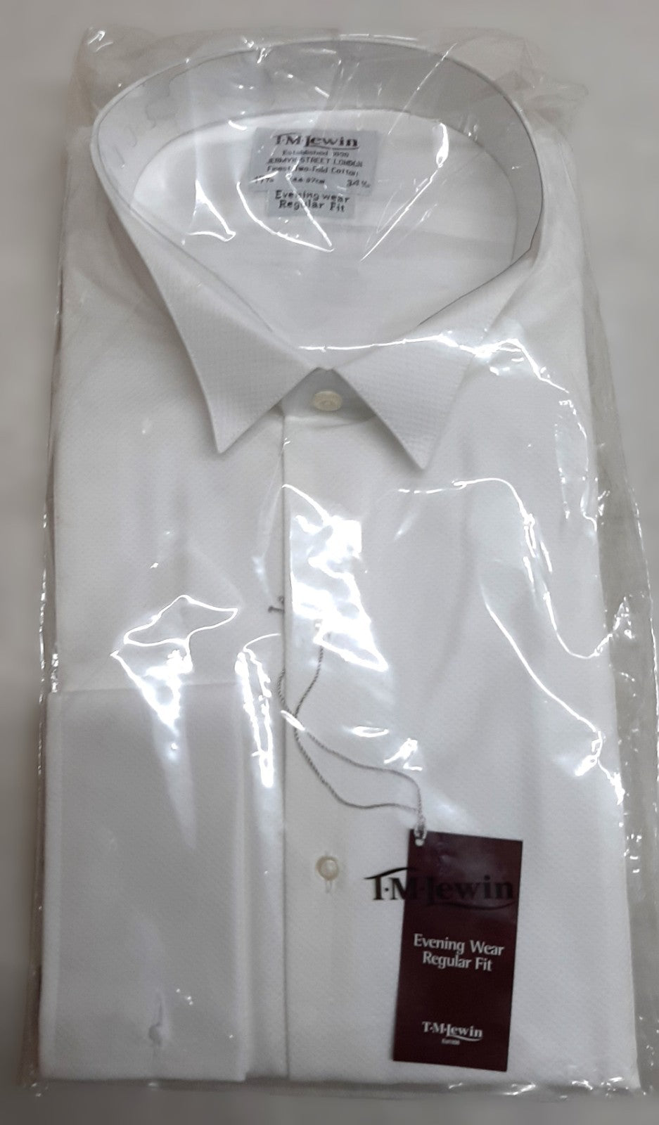 T M LEWIN Dress Shirt Marcella Wing Collar Tuxedo Type Evening & Mess