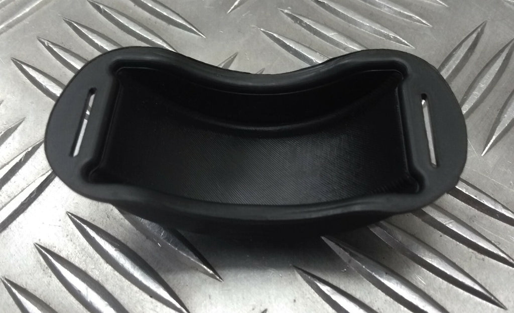 British Made Standard Issue Black Rubber Chin Cup Guard For Helmets & Hats X2