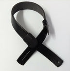 Genuine Issue Black Leather Dress Hat 5/8" Adjustable Chin Strap