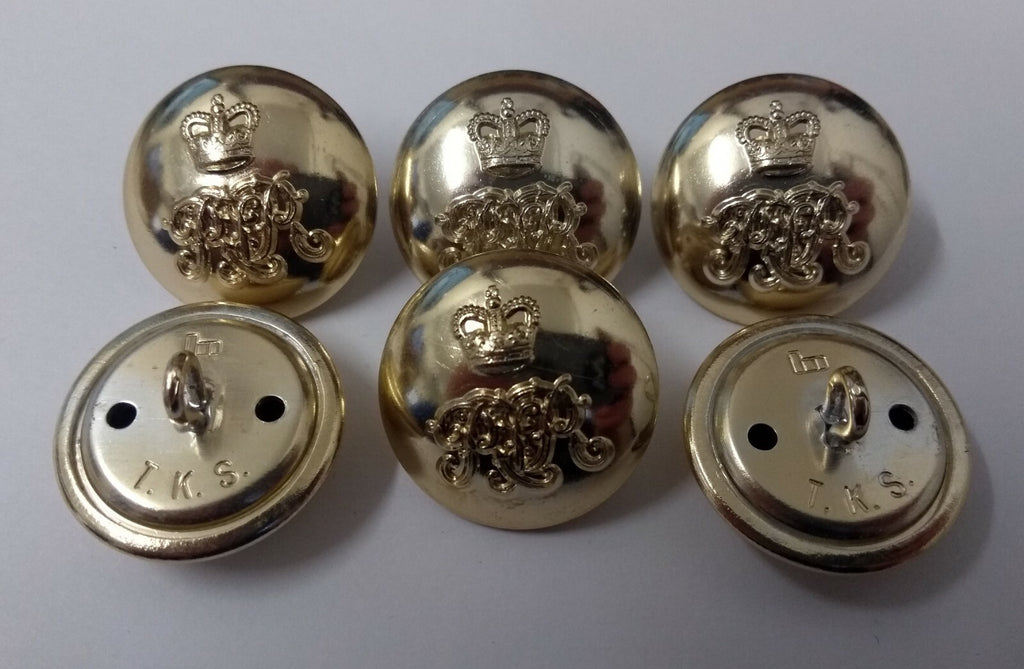 Genuine British Army The Royal Tank Regiment RTR No1 No2 Dress Buttons 40L x25