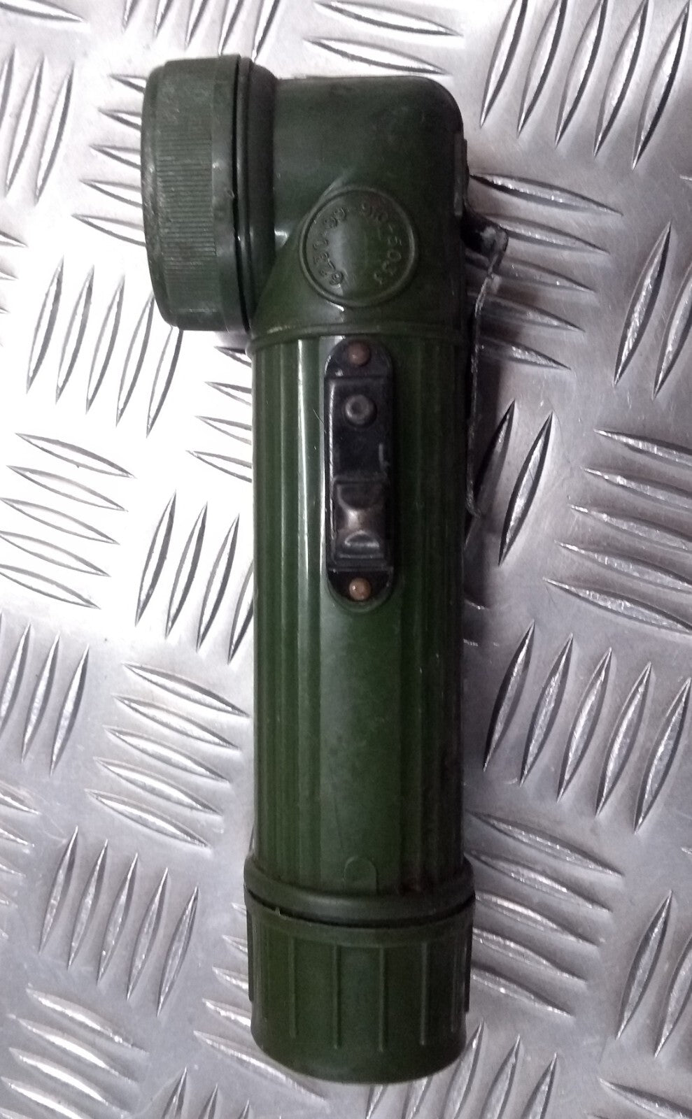 Movie Prop Torch EX British Army Old Pattern Angled Soldiers Combat Flashlight