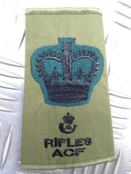 Rifles ACF OD Green Rank Slides Genuine British Army