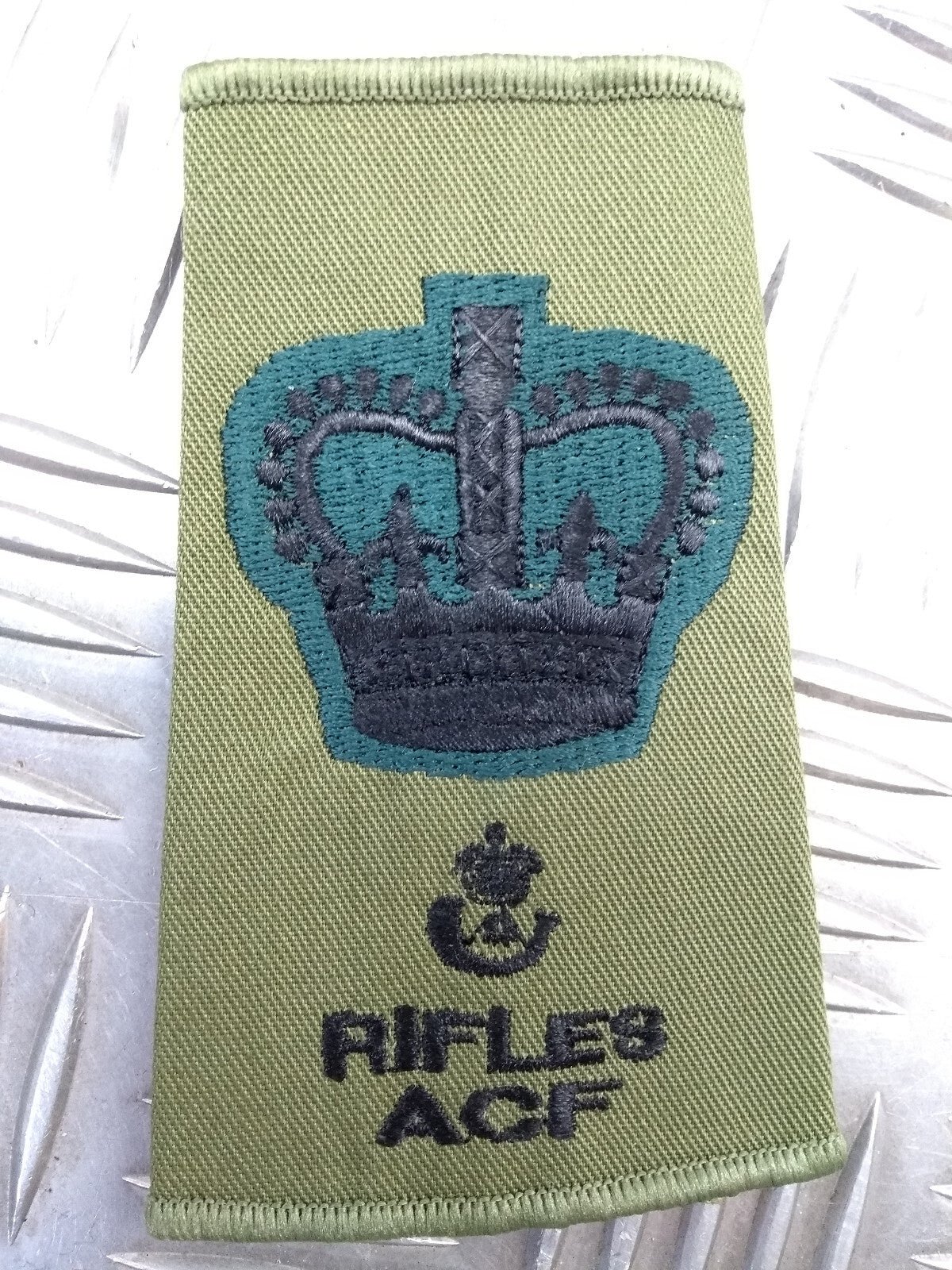 Rifles ACF OD Green Rank Slides Genuine British Army - NEW