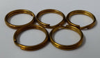 Genuine Vintage British Issue Dark Brass 5/8" Shank Split Rings x5