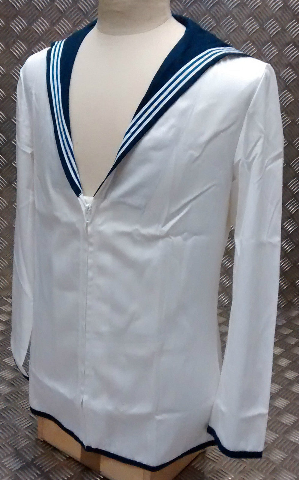 RN Middy Jumper Class 2 C II White British Sailors Uniform Top All Sizes - NEW