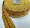 Gold Red Cotton Metalised Polyester Lace Genuine British Made Issue