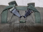 Vintage Army Backpack Cotton Canvas Small Back Pack Field Bag Grey/Green