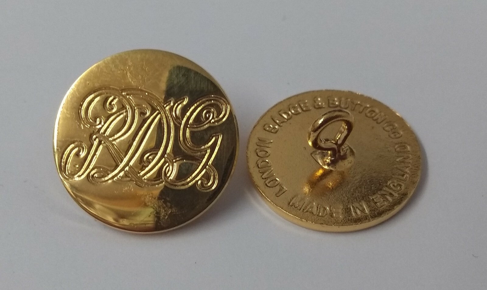 Genuine British Army RDG Royal Dragoon Guards Ceremonial Flat Buttons X2 GIM126