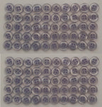 100 Vintage Buttons 4 Hole Shirt Shank Anchors Pearlesque Abbey Blue 11.3mm NOS