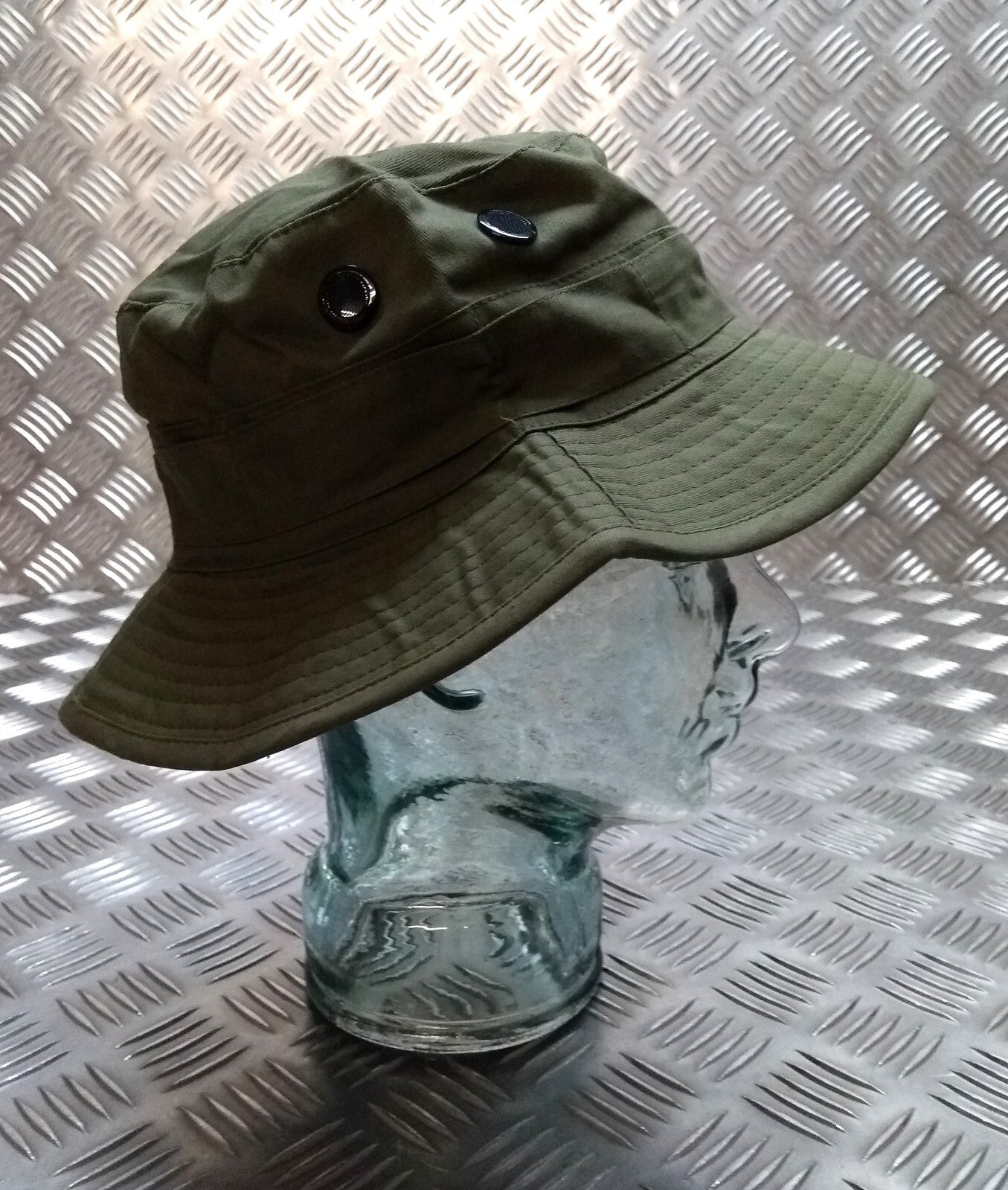 Military Style Special Forces Boonie Hat / Bush Hat Short Brim Green OD - NEW