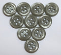 Buttons 10 Vintage 4 Hole for Dress Shirts Pearlesque Light Green 11.2mm NOS