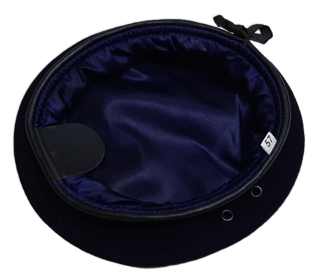 Navy Blue Beret Officers Dress with Leather Trim Ex-Display 57cm