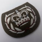 WO2 RQMS Patch No2 Khaki Arm Badge Q/C Crown and Laurel