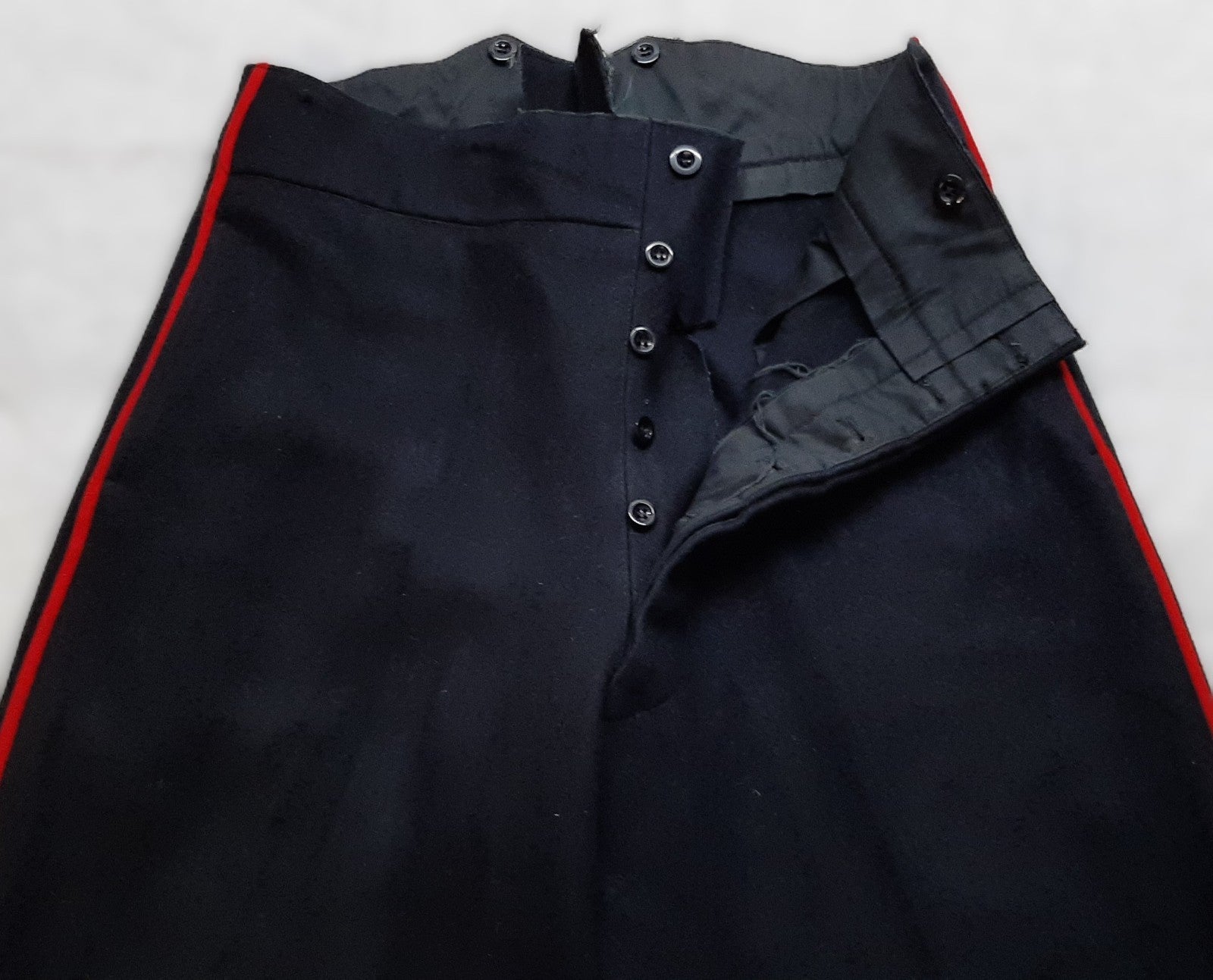 Foot Guards Trousers British Army Heavyweight Red Pipe Uniform Dress W36" L32.5"