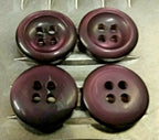 Dress Buttons Purple Pearlescent 4 Hole Vintage M.o.D Old Stock X4 16mm