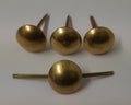 Vintage Buttons Half Dome Split Pin Brass Coloured 1/2" Two Prong X4 ASBT302