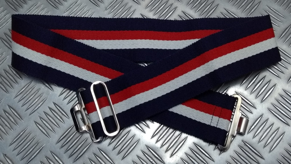 Naval Stable Belt 2½" Wide 3 Colour Chrome Buckle & Slider Adjustable to 36"