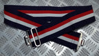 Naval Stable Belt 2½" Wide 3 Colour Chrome Buckle & Slider Adjustable to 36"
