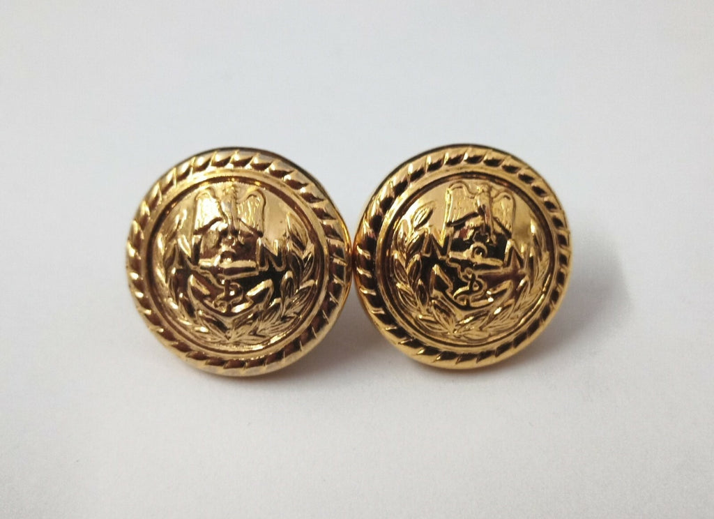 Buttons Nigerian Navy Insignia Style Officers Ring Back Naval 15mm X6 Buttons