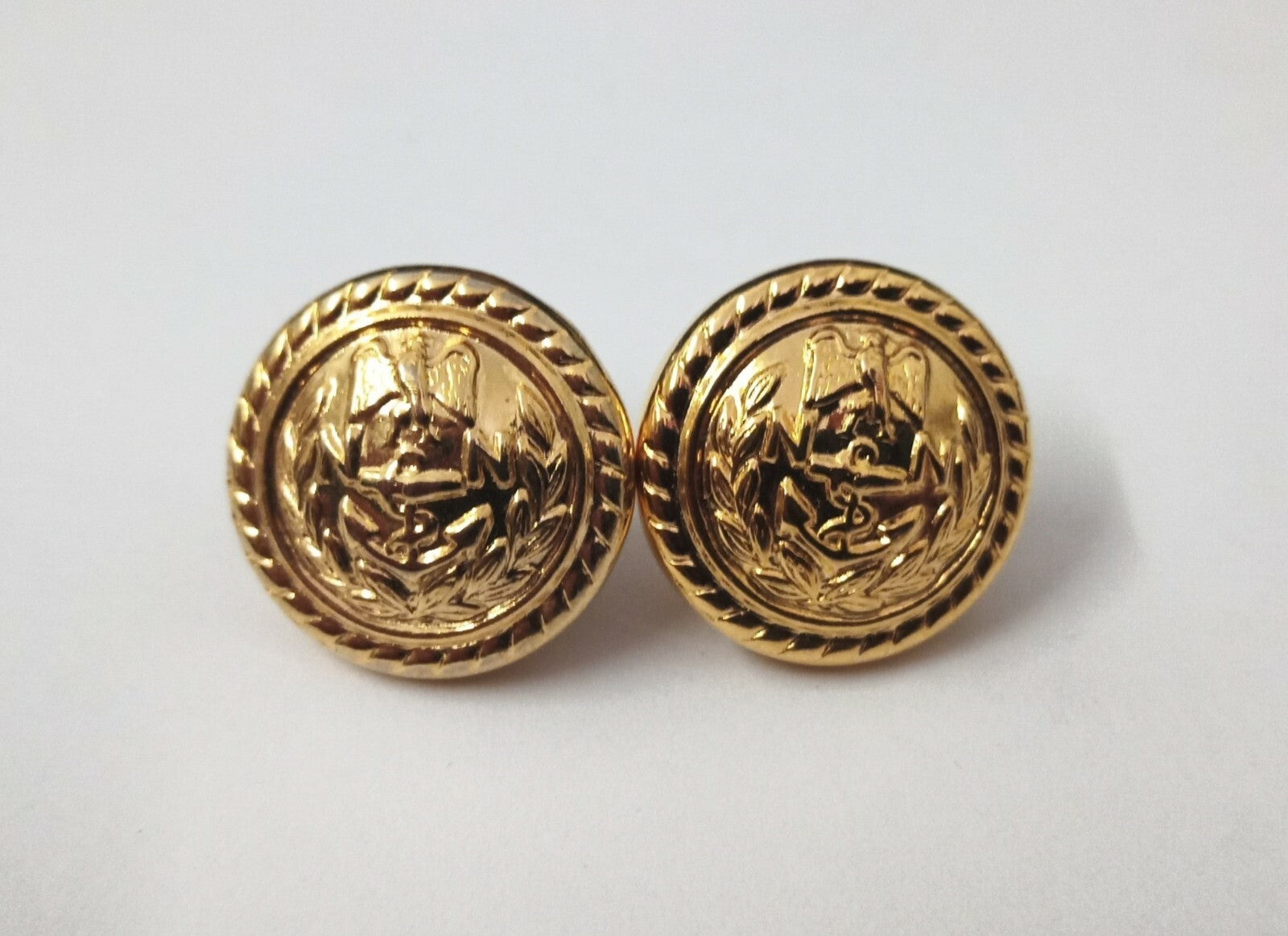 Buttons Nigerian Navy Insignia Style Officers Ring Back Naval 15mm X6 Buttons
