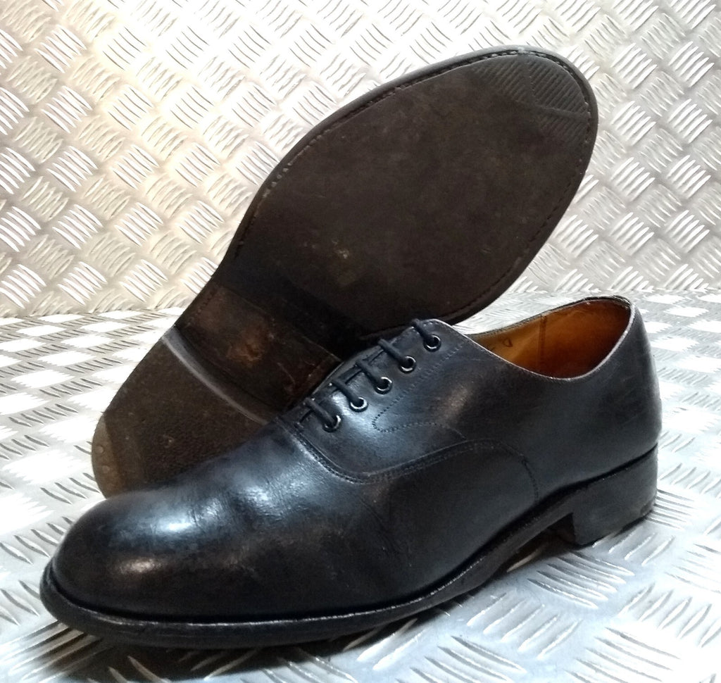 Naval Oxford Shoe British Navy Officers Dress Uniform Without Toe Cap UK 8.5