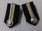 Ceremonial Gorgets Collar Tabs Silver Detail Chrome Officers Insignia Buttons