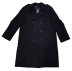 Black Vintage Raincoat British Double Breasted Removable Liner 108cm