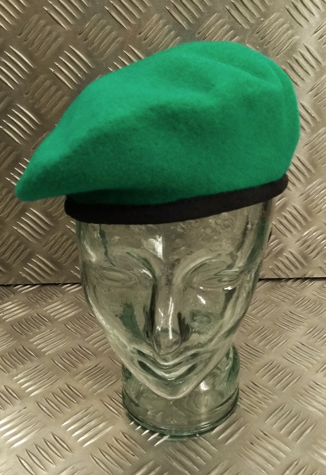 Hobson of London Mid Green Wool Lined Beret Size 7 1/4 New