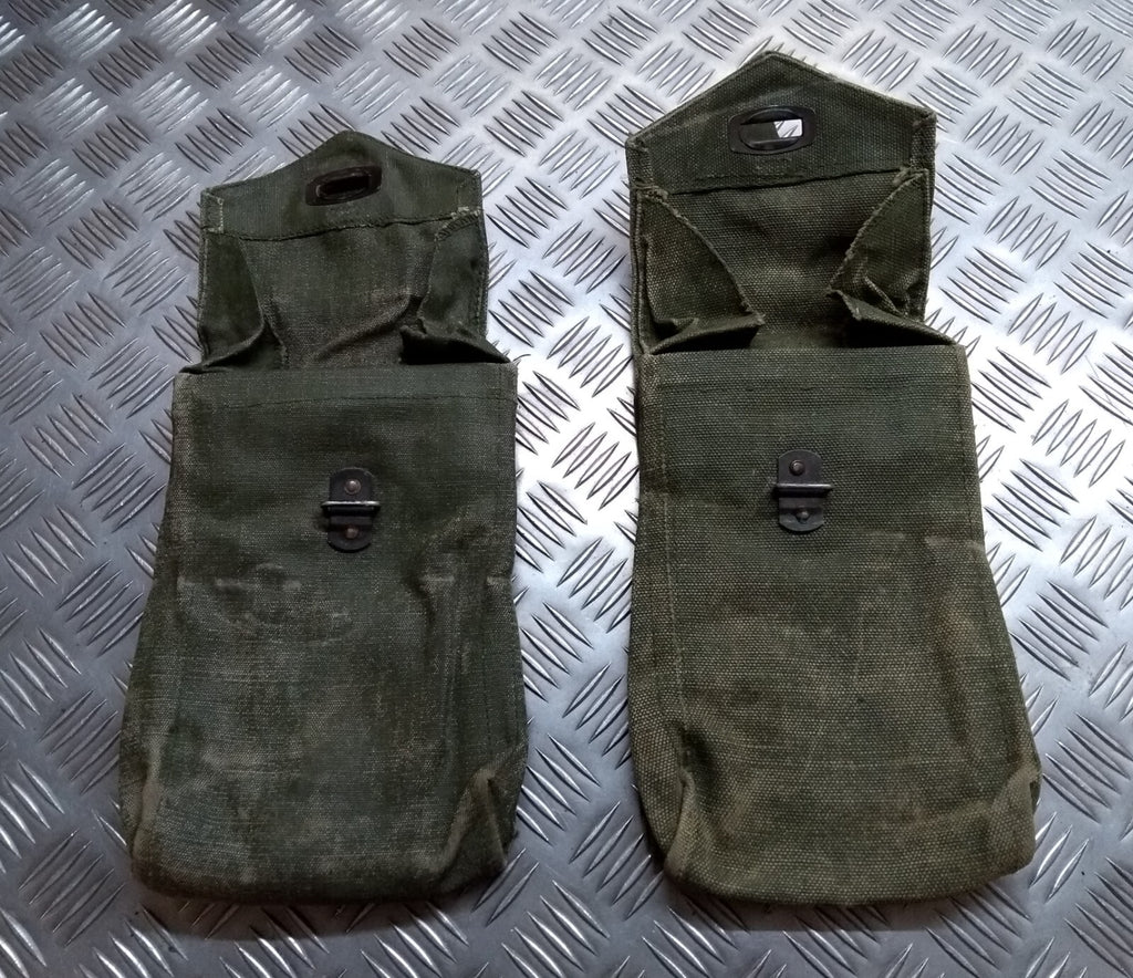 M39 Belt Utility Pouches & Harness WW2 Pattern Heavy Canvas Vintage Army Webbing