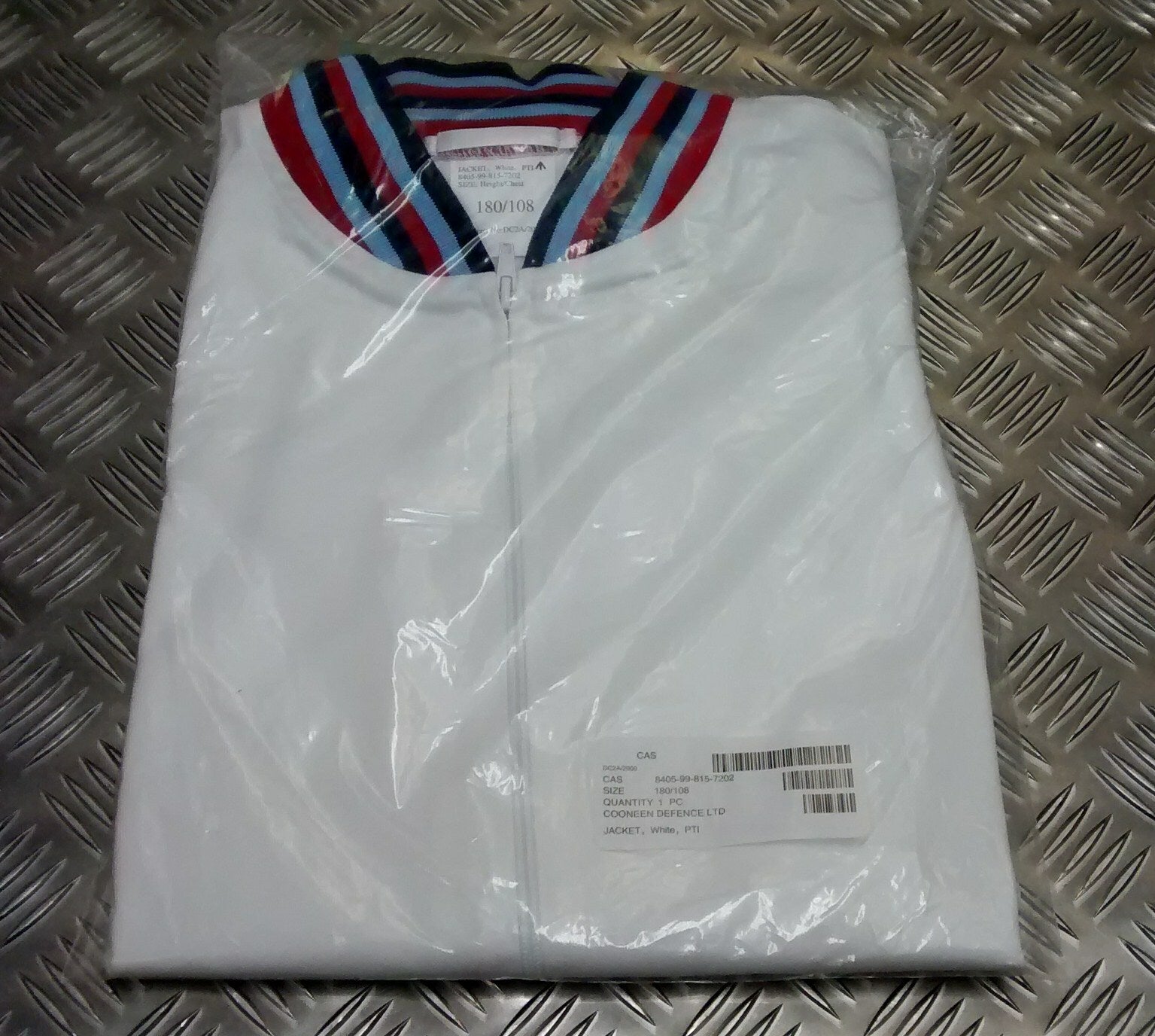 PTI Tracksuit Jacket White Indoor British Physical Training Instructor = NEW