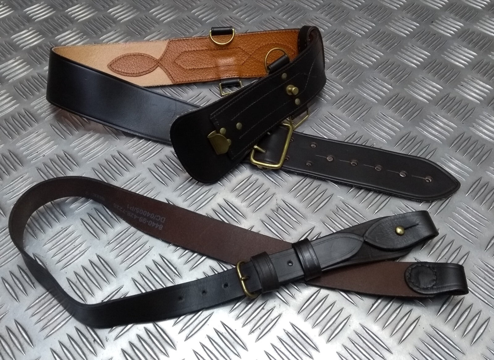 Sam Browne Brown Leather Belt & Shoulder Strap British Issue Dress