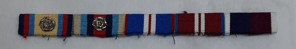 RAF Medal Ribbons One Row (5 Ribbons) and Rosettes For British Royal Air Force