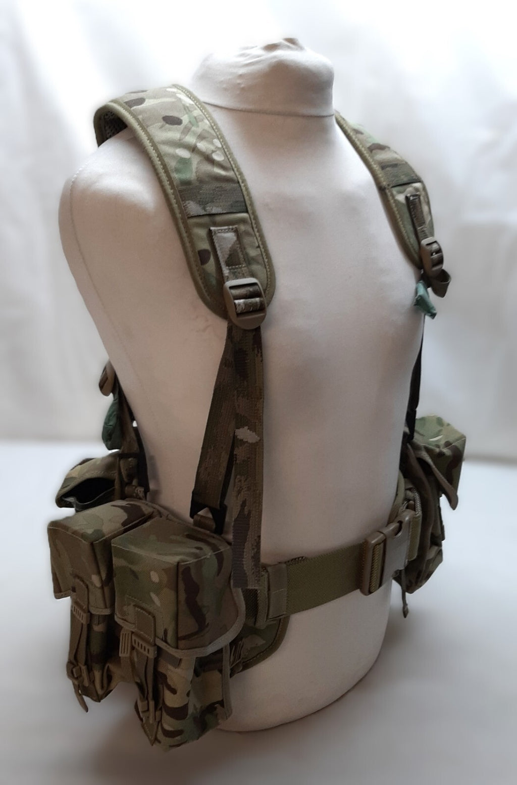 Airborne Army Webbing MTP British Assault Camo Belt Yoke & Assorted Pouches (4)