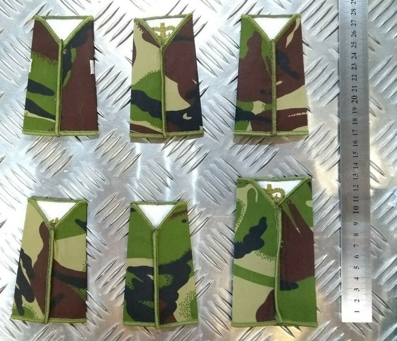 Woodland DPM Camo 2nd Highlanders ACF Rank Slides Assorted - NEW