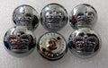 St Edwards Crown Chrome Buttons British Spec Shank Looped 38L 24mm