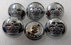 St Edwards Crown Chrome Buttons British Spec Shank Looped 38L 24mm
