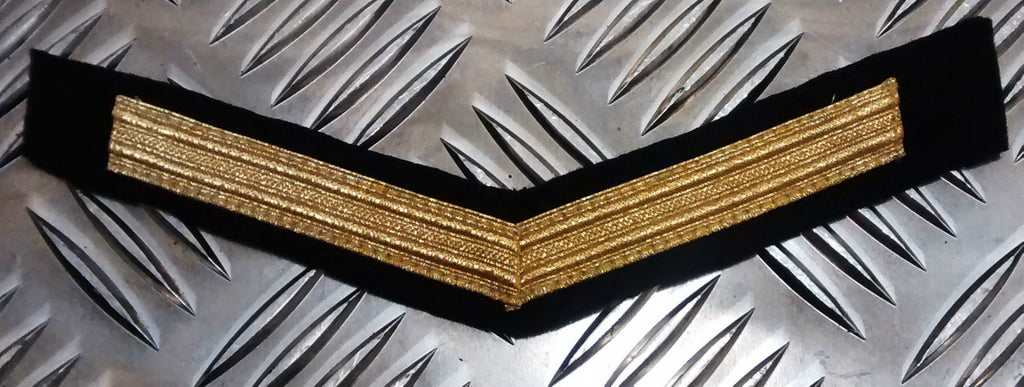 Genuine British Naval Royal Navy RN Gold Chevrons Patch badge - Brand New