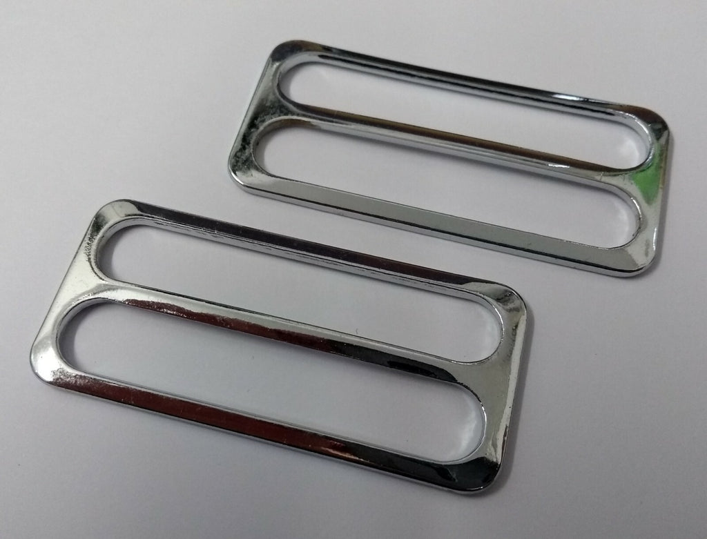 Genuine British Chrome Stable & Parade Belt Sliders Adjusters x2 STD233