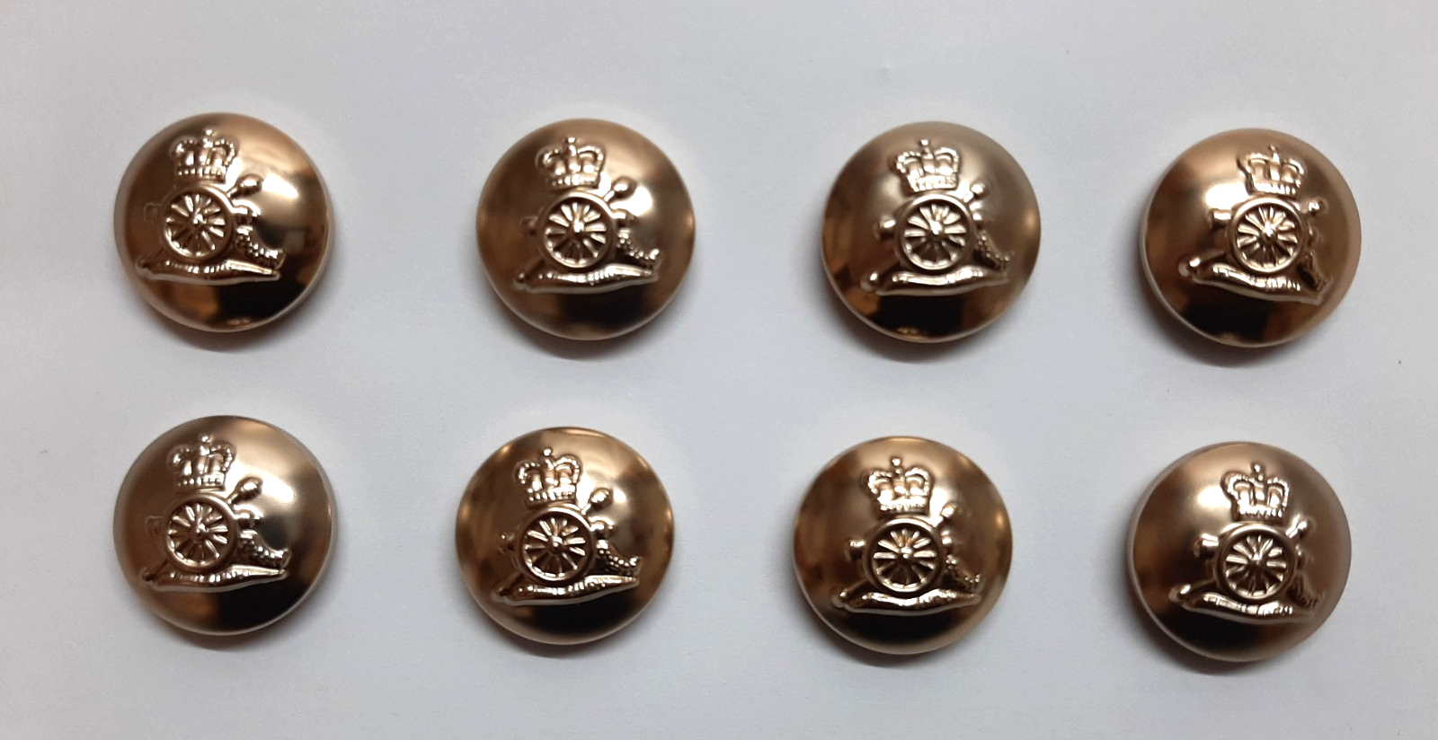 The Royal Artillery Button Set No2 Ring Back British Army R.A Insignia O/R