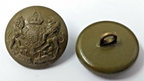 Genuine Vintage British Army Kings Crown General Service Coat of Arms Buttons x2