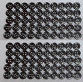 Buttons 100 Vintage 4 Hole for Dress Shirts Pearlesque Black / Grey 10.7mm NOS