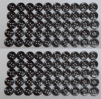 Buttons 100 Vintage 4 Hole for Dress Shirts Pearlesque Black / Grey 10.7mm NOS