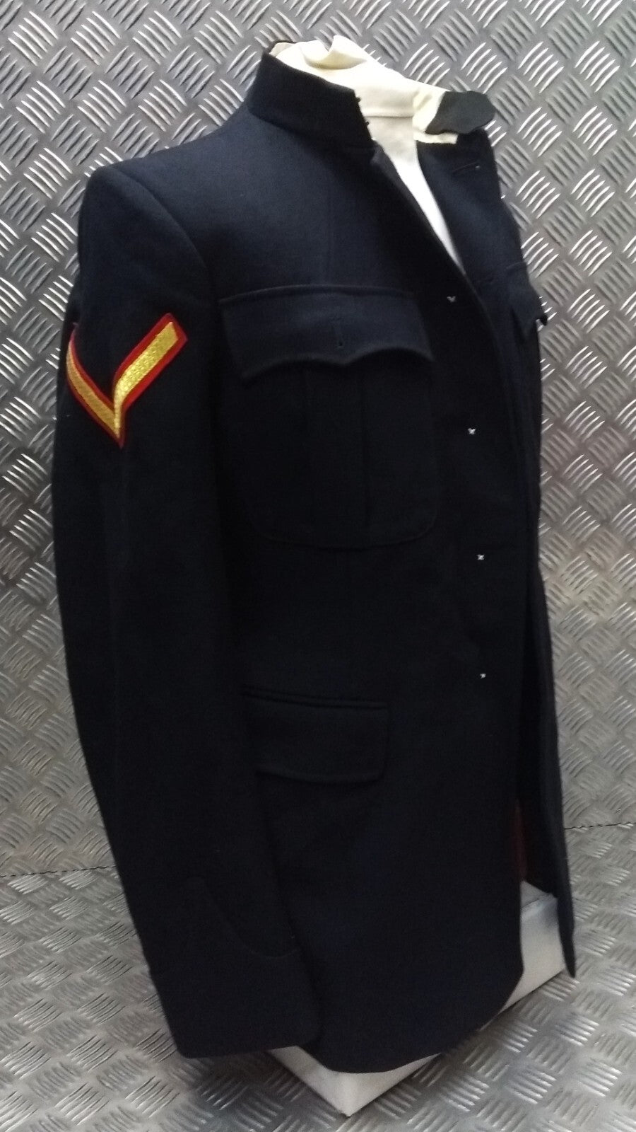 British Army Style Jacket No1 No Buttons With Patches Sz32