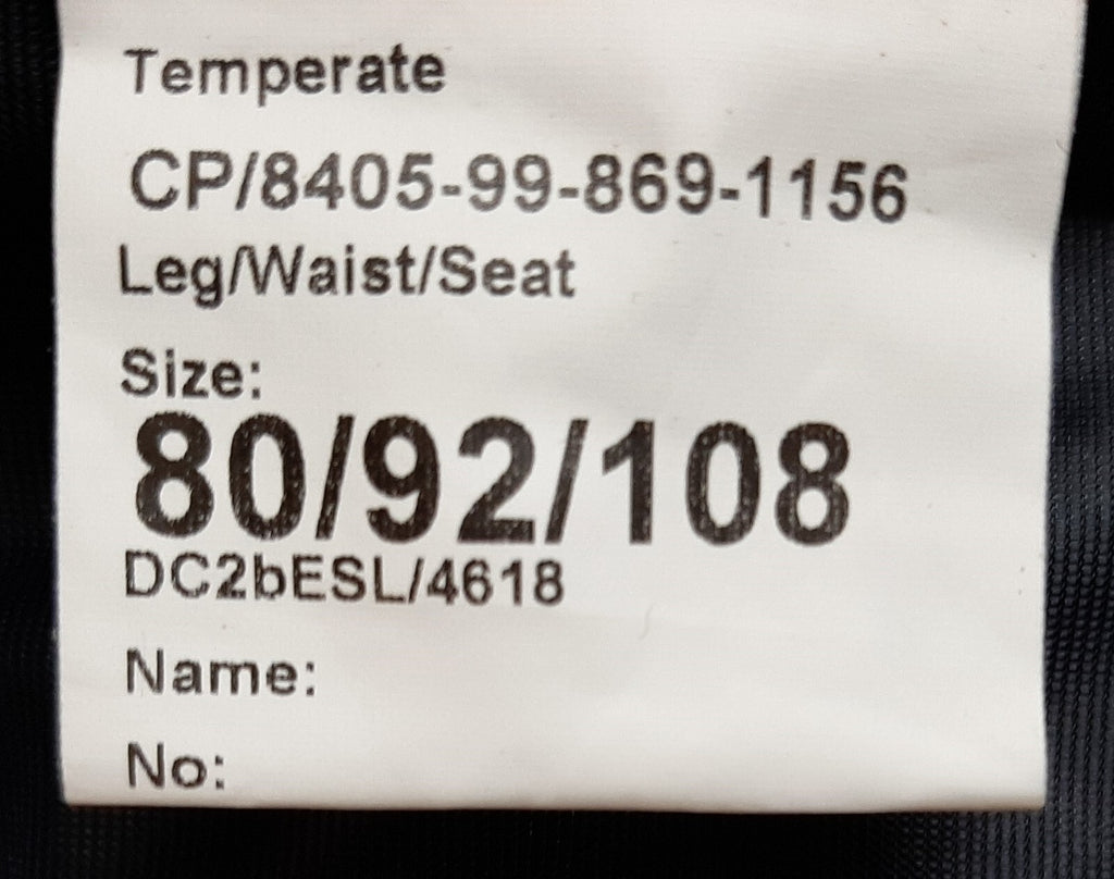Temperate Trousers British Straight Leg 80/92/108cm