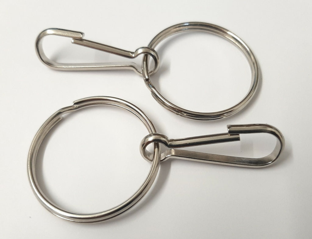 Chrome Snap Hook & Large Split Ring X 2 Genuine British Issue STD249