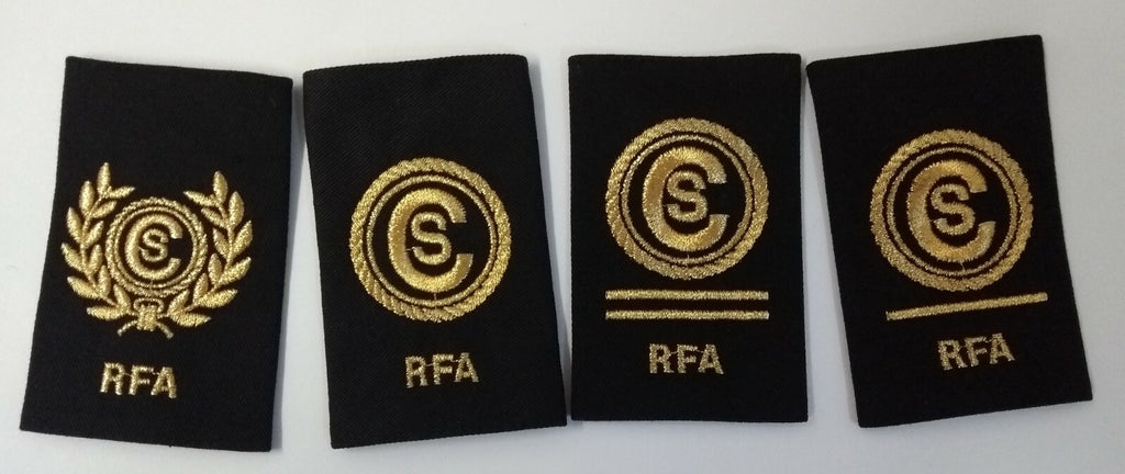 Genuine British Royal Navy RFA Royal Auxiliary Fleet Rank Slides 1 Pr Assorted