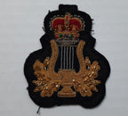 Lyre and Crown No1 and Ceremonial Dress British Army Black Embroidered Arm Patch