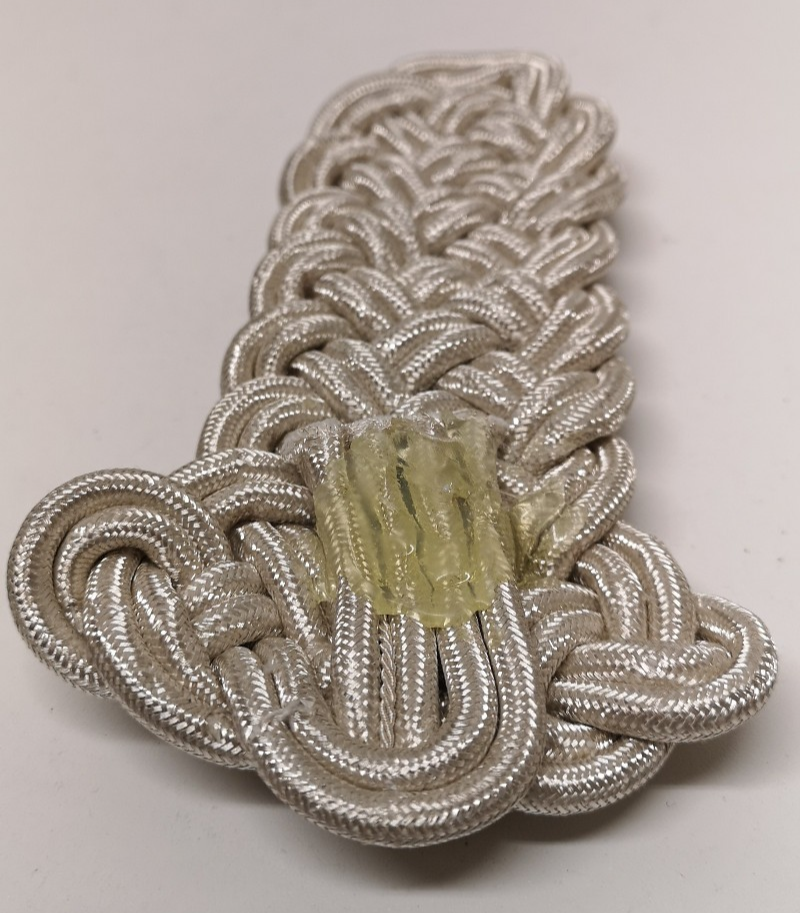 Shoulder Cords Senior Officer Silver Braid Cords No Attaching Straps Unfinished