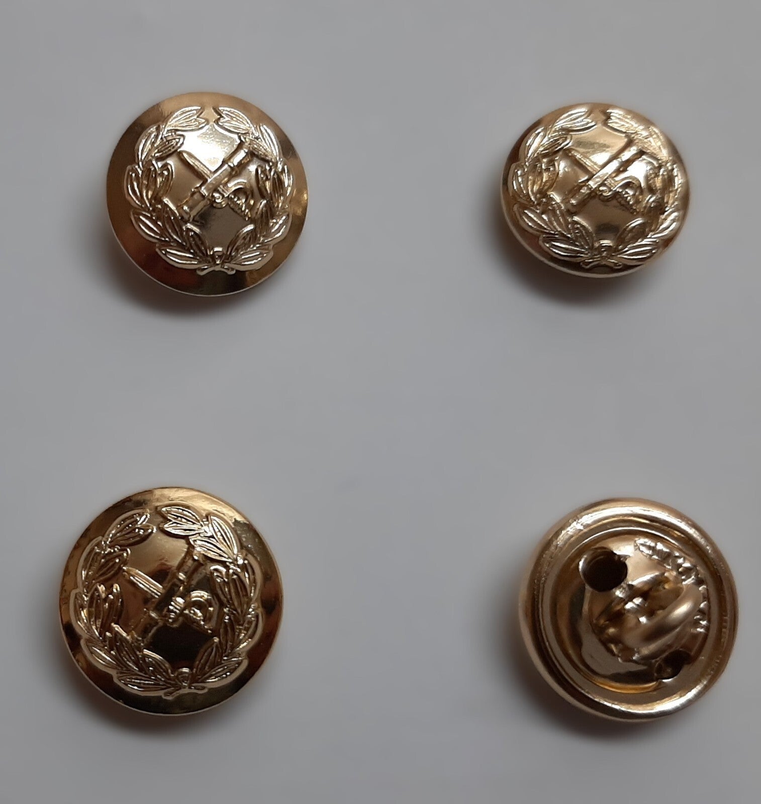 General Officer Buttons 40L British Army Sword & Baton Insignia x4