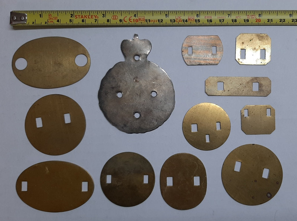 Back Plates Assorted lot of 12 Insignia Backing Shims British